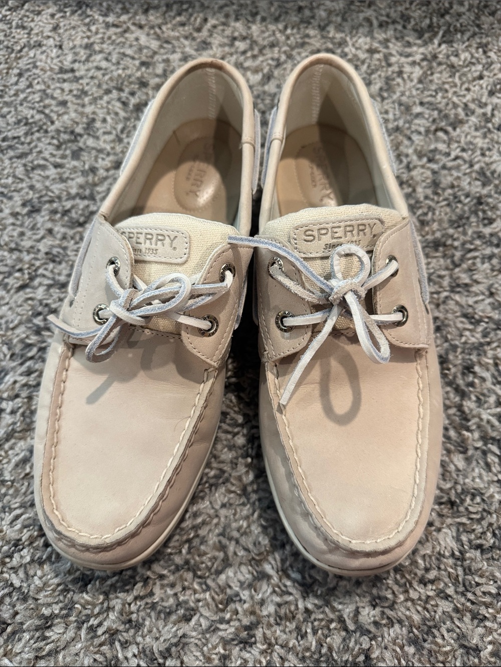 Sperry Women's Light Taupe Slip-On Boat Shoes